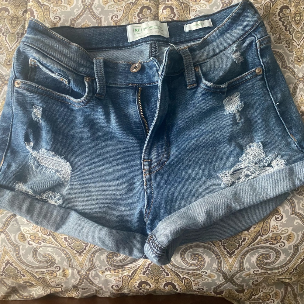Re/Done Blue Jean Shorts